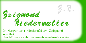 zsigmond niedermuller business card