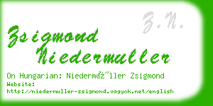 zsigmond niedermuller business card